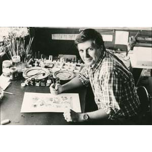 	Marco De Angelis nel suo studio del 1992 - foto Rino Bianchi	
