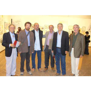 	Festival Internazionale di Humor Grafico,Roma 2007. Da sin. Trojamo, Bertolotti, Lubetkin, Melanton, De Angelis, Ippoliti 	