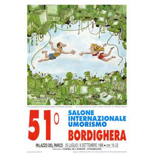 	Poster 51° Salone Internazionale Umorismo Bordighera Italy 1998	