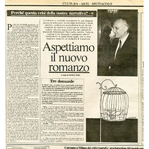 	Il Popolo - Crisi della narrativa, 1984	