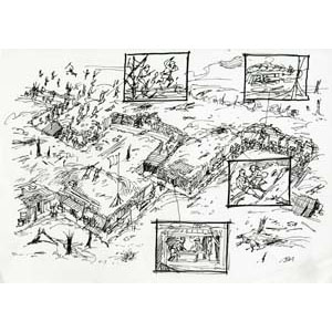 	APP - Grande Guerra - Schizzo trincea italiana	