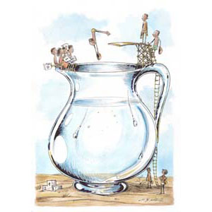 	A jug of water	
